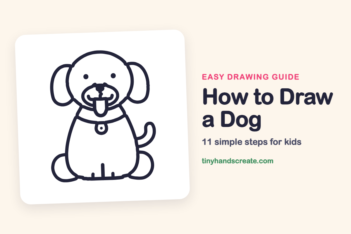 How to Draw a Dog: easy drawing guide for kids