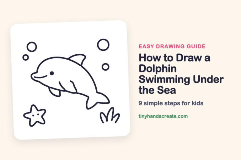 How to Draw a Dolphin Swimming Under the Sea step by step