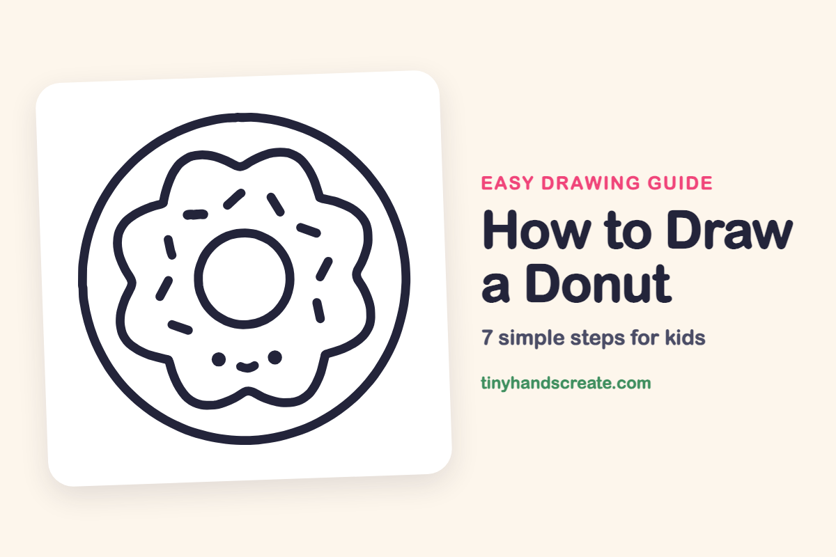 How to Draw a Donut: easy drawing guide for kids