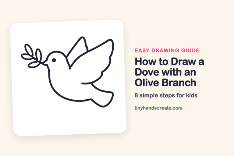 How to Draw a Dove with an Olive Branch: easy drawing guide for kids