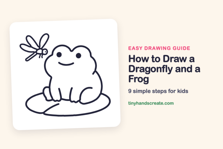 How to Draw a Dragonfly and a Frog: easy drawing guide for kids