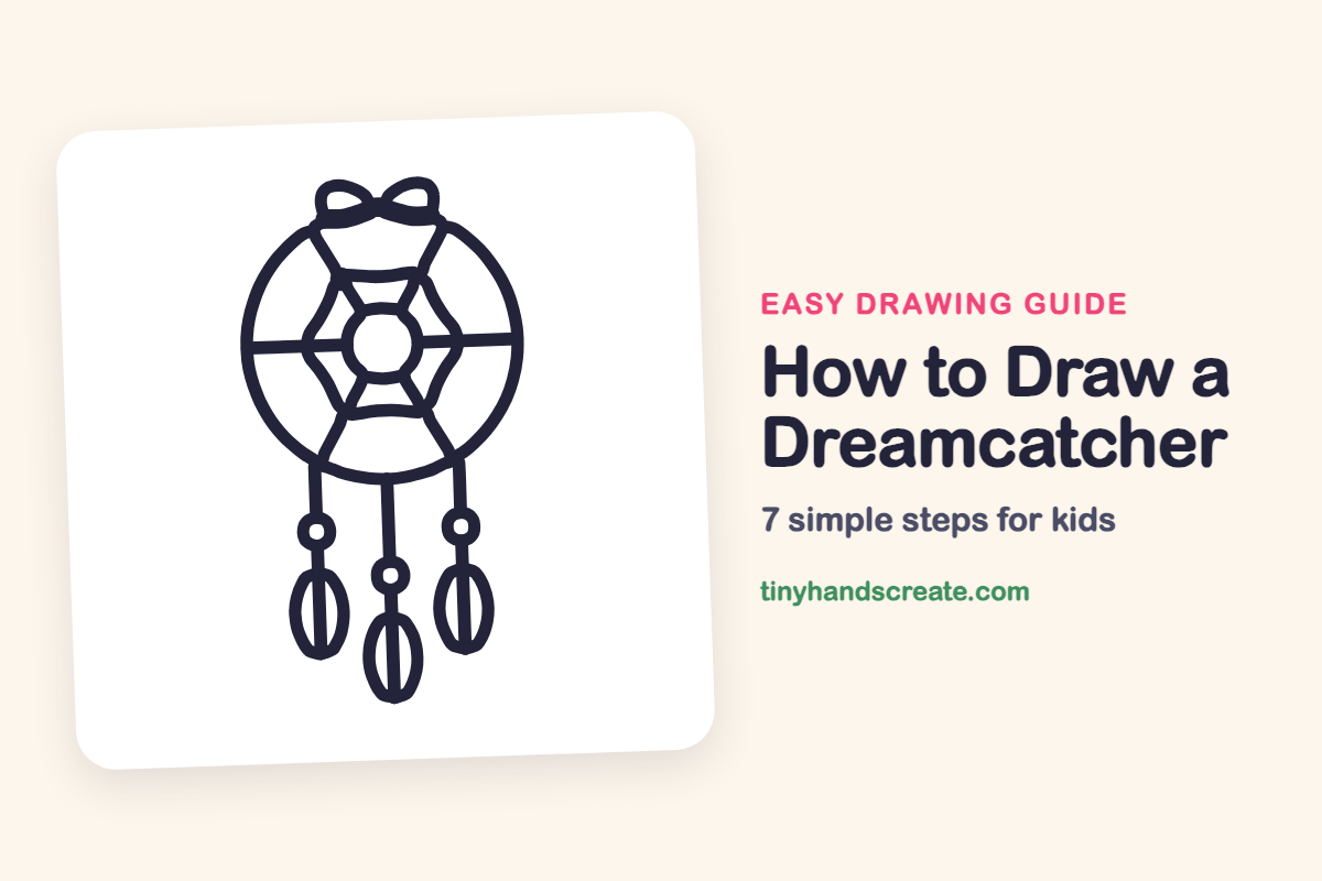 How to Draw a Dreamcatcher: easy drawing guide for kids