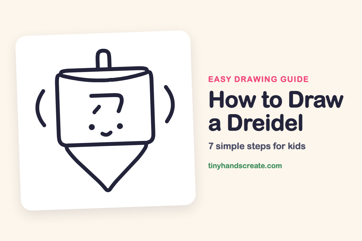 How to Draw a Dreidel: easy drawing guide for kids