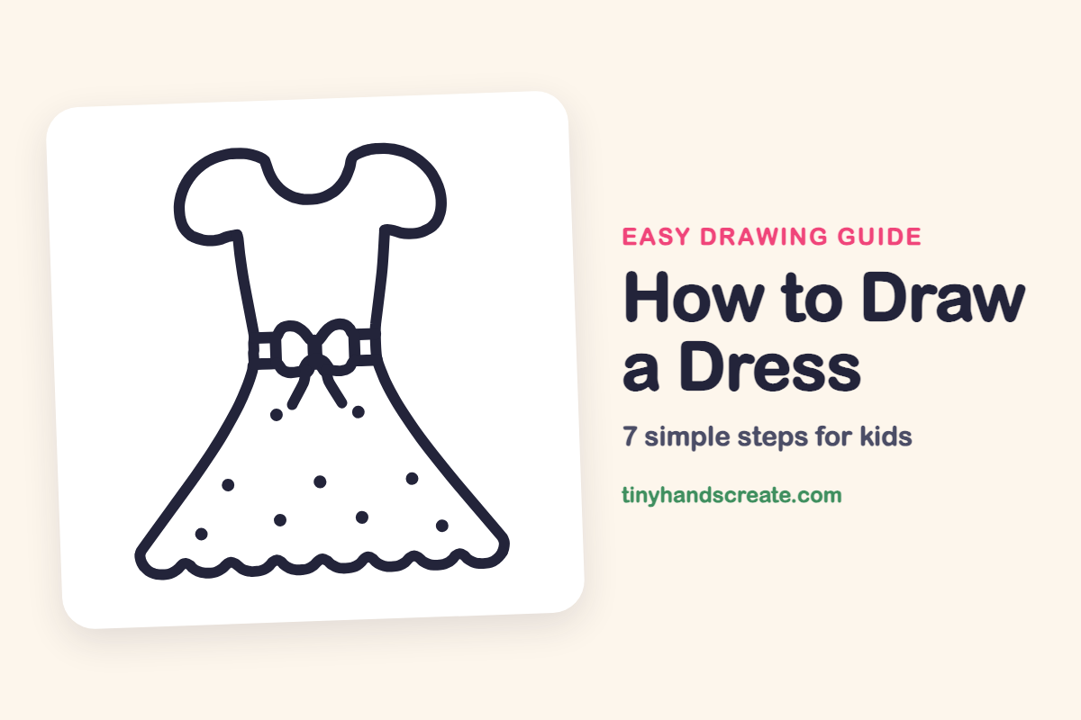 How to Draw a Dress: easy drawing guide for kids