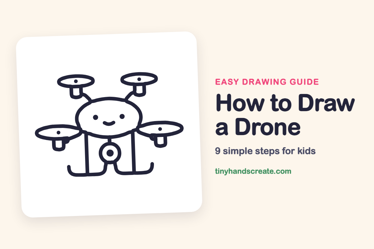 How to Draw a Drone: easy drawing guide for kids