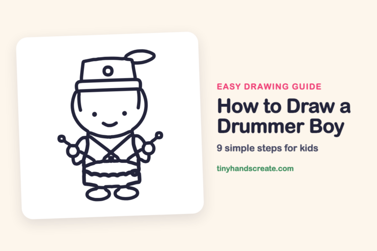 How to Draw a Drummer Boy: easy drawing guide for kids
