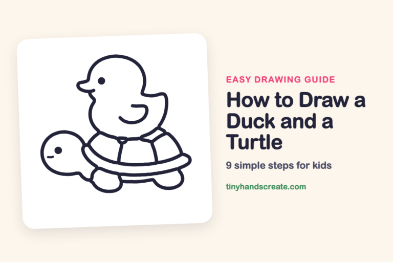 How to Draw a Duck and a Turtle: easy drawing guide for kids