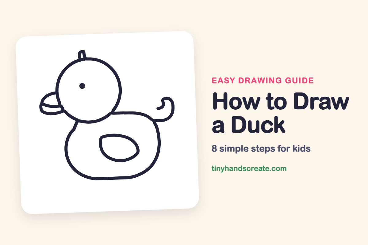How to Draw a Duck: easy drawing guide for kids