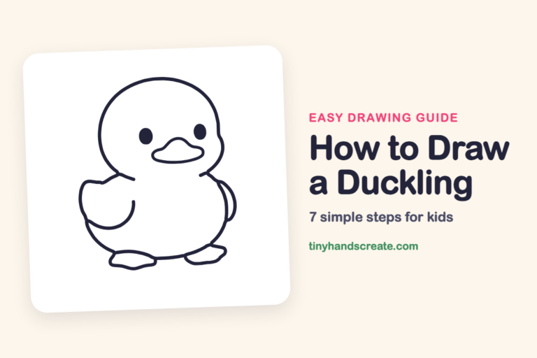 How to Draw a Duckling: easy drawing guide for kids