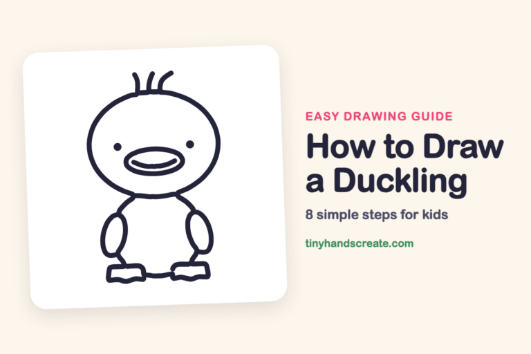 How to Draw a Duckling: easy drawing guide for kids