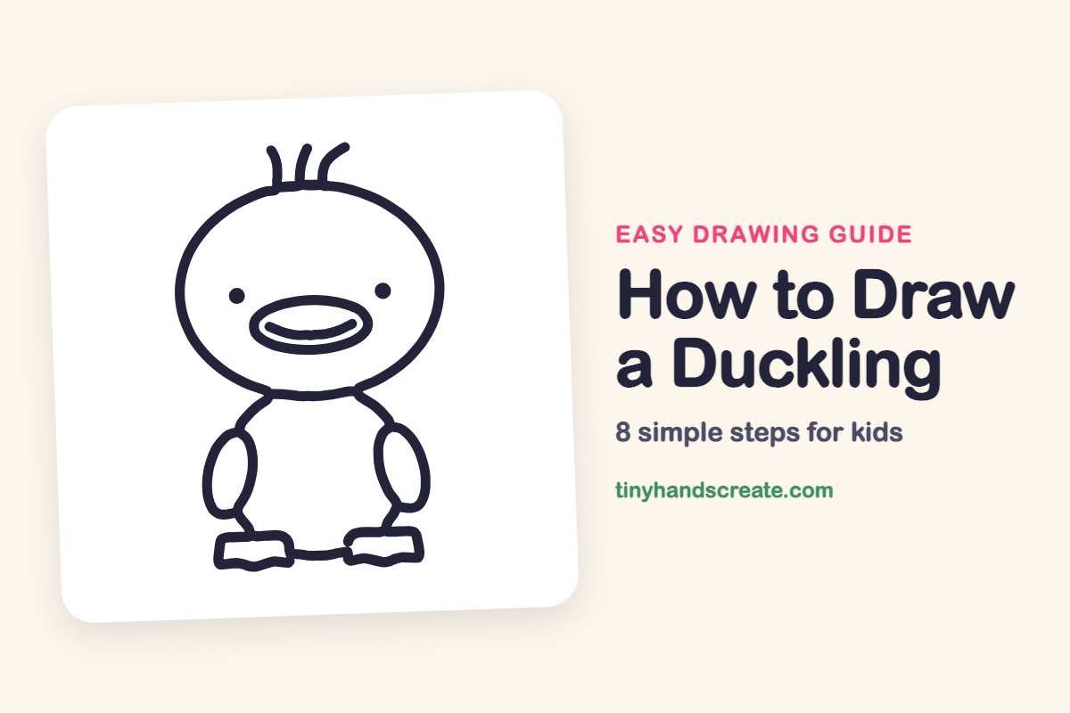 How to Draw a Duckling: easy drawing guide for kids