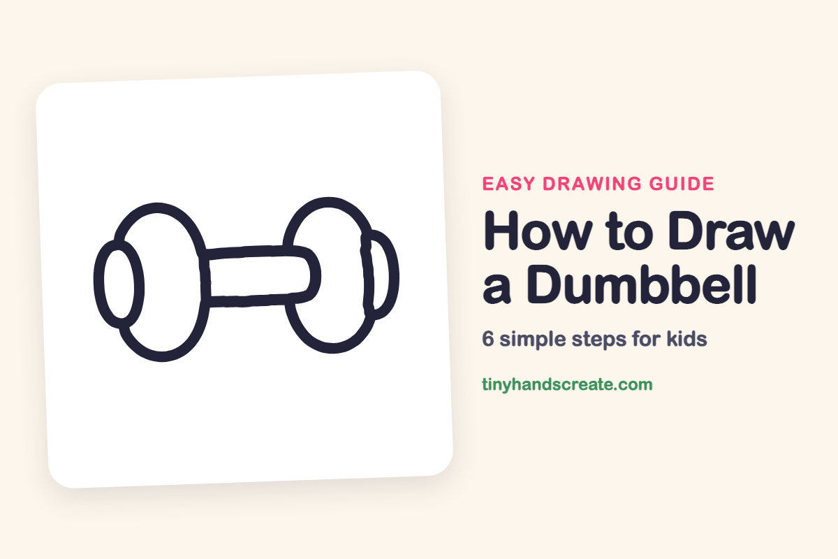 How to Draw a Dumbbell: easy drawing guide for kids