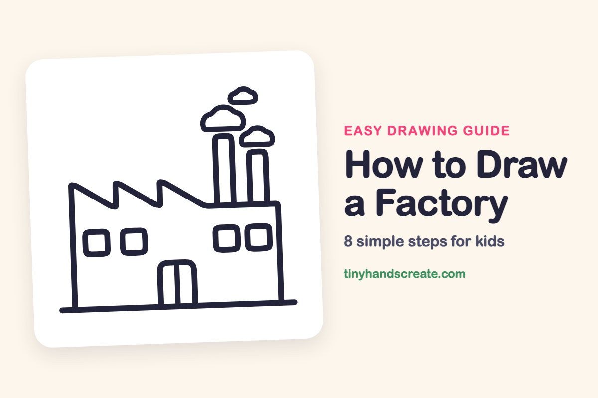 How to Draw a Factory: easy drawing guide for kids