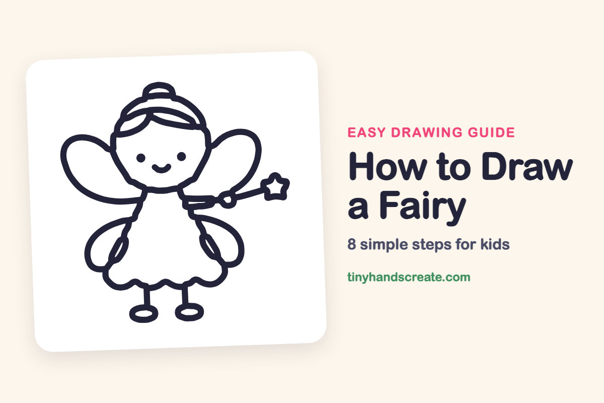 How to Draw a Fairy: easy drawing guide for kids