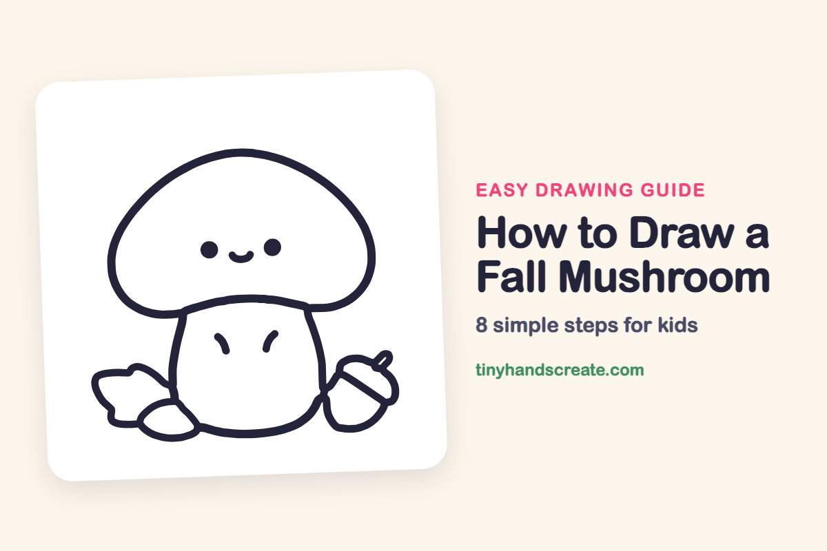 How to Draw a Fall Mushroom: easy drawing guide for kids