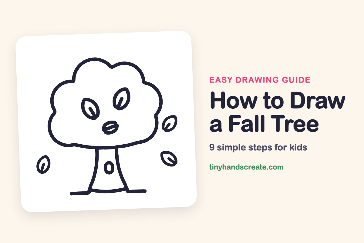 How to Draw a Fall Tree: easy drawing guide for kids