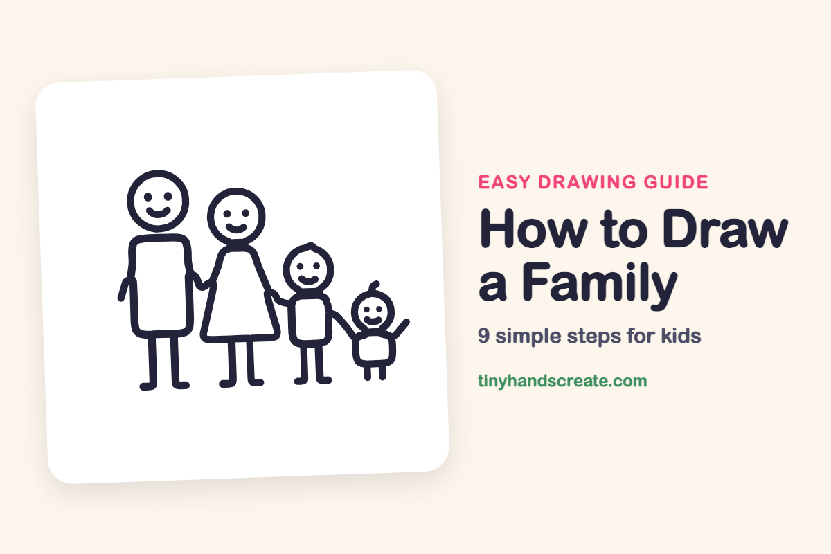 How to Draw a Family: easy drawing guide for kids