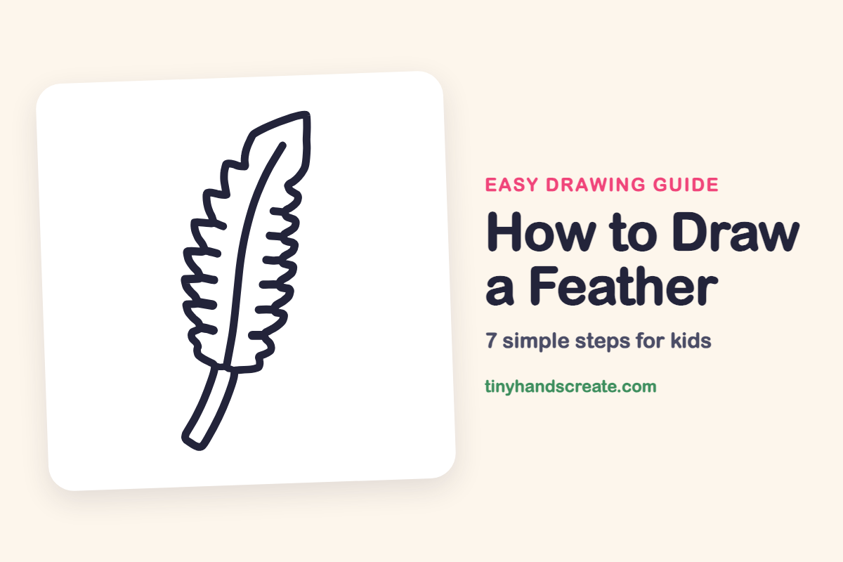 How to Draw a Feather: easy drawing guide for kids