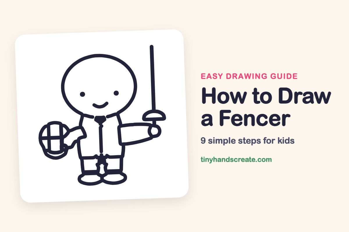 How to Draw a Fencer: easy drawing guide for kids