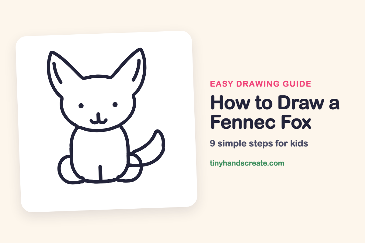 How to Draw a Fennec Fox: easy drawing guide for kids