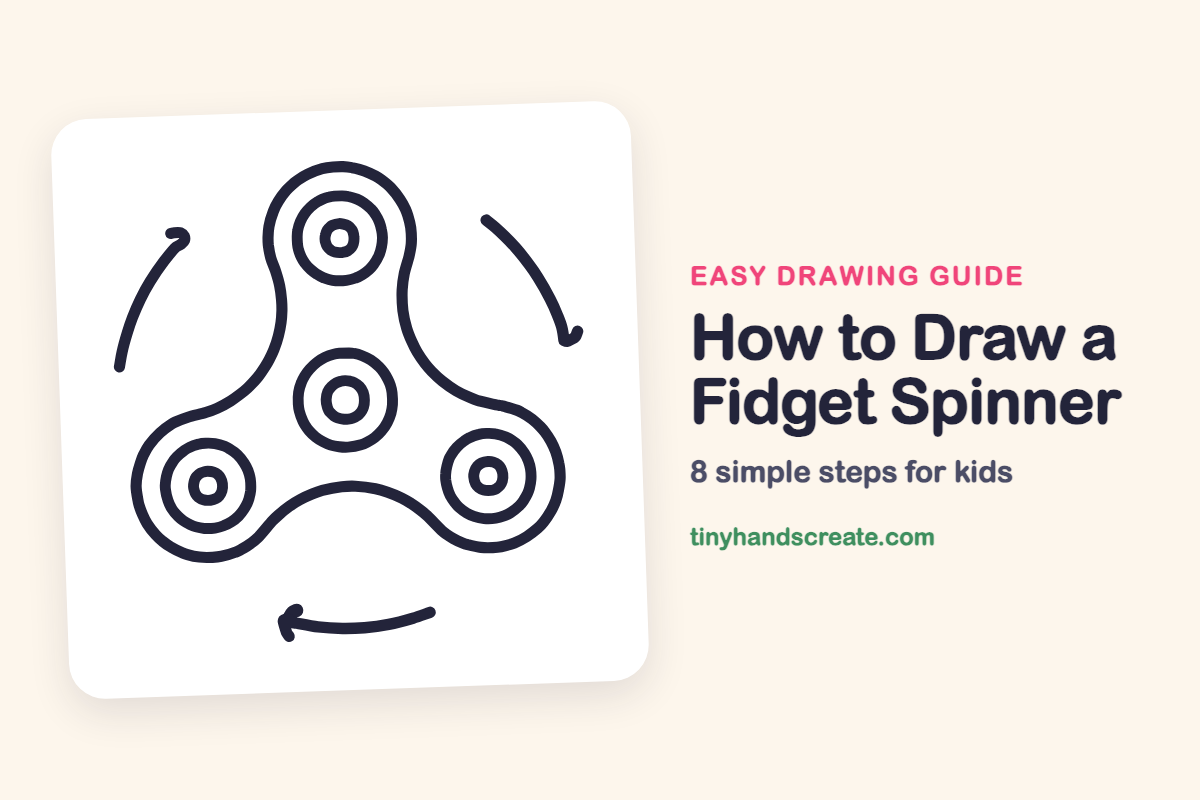 How to Draw a Fidget Spinner: easy drawing guide for kids