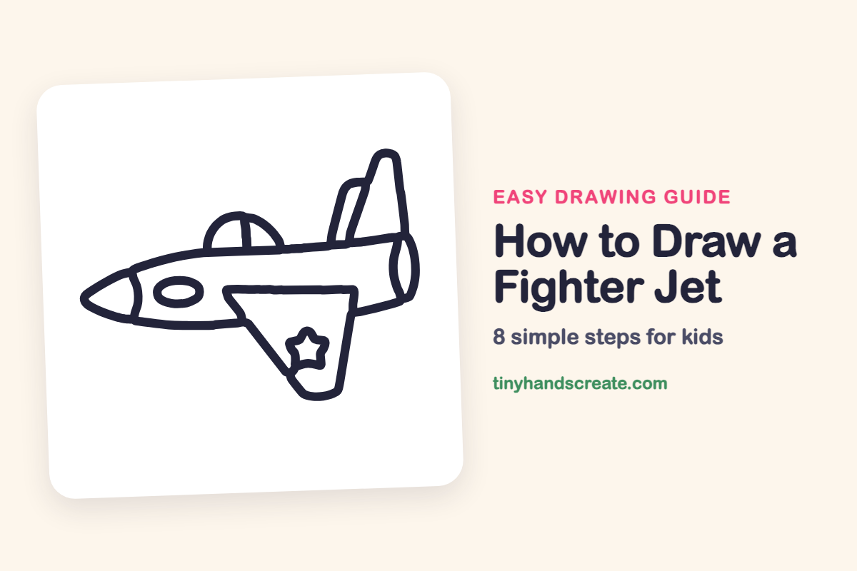 How to Draw a Fighter Jet: easy drawing guide for kids