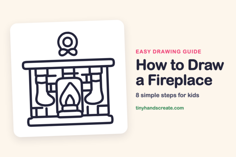 How to Draw a Fireplace: easy drawing guide for kids