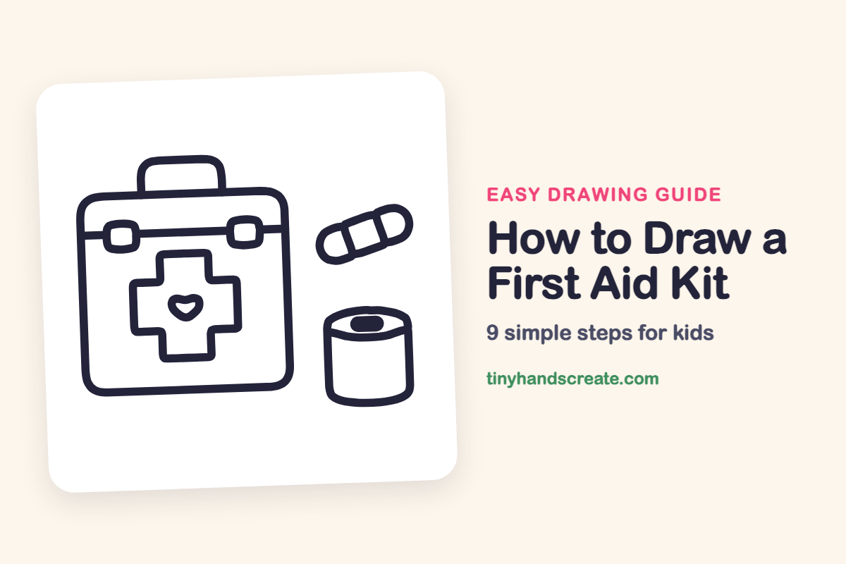 How to Draw a First Aid Kit: easy drawing guide for kids