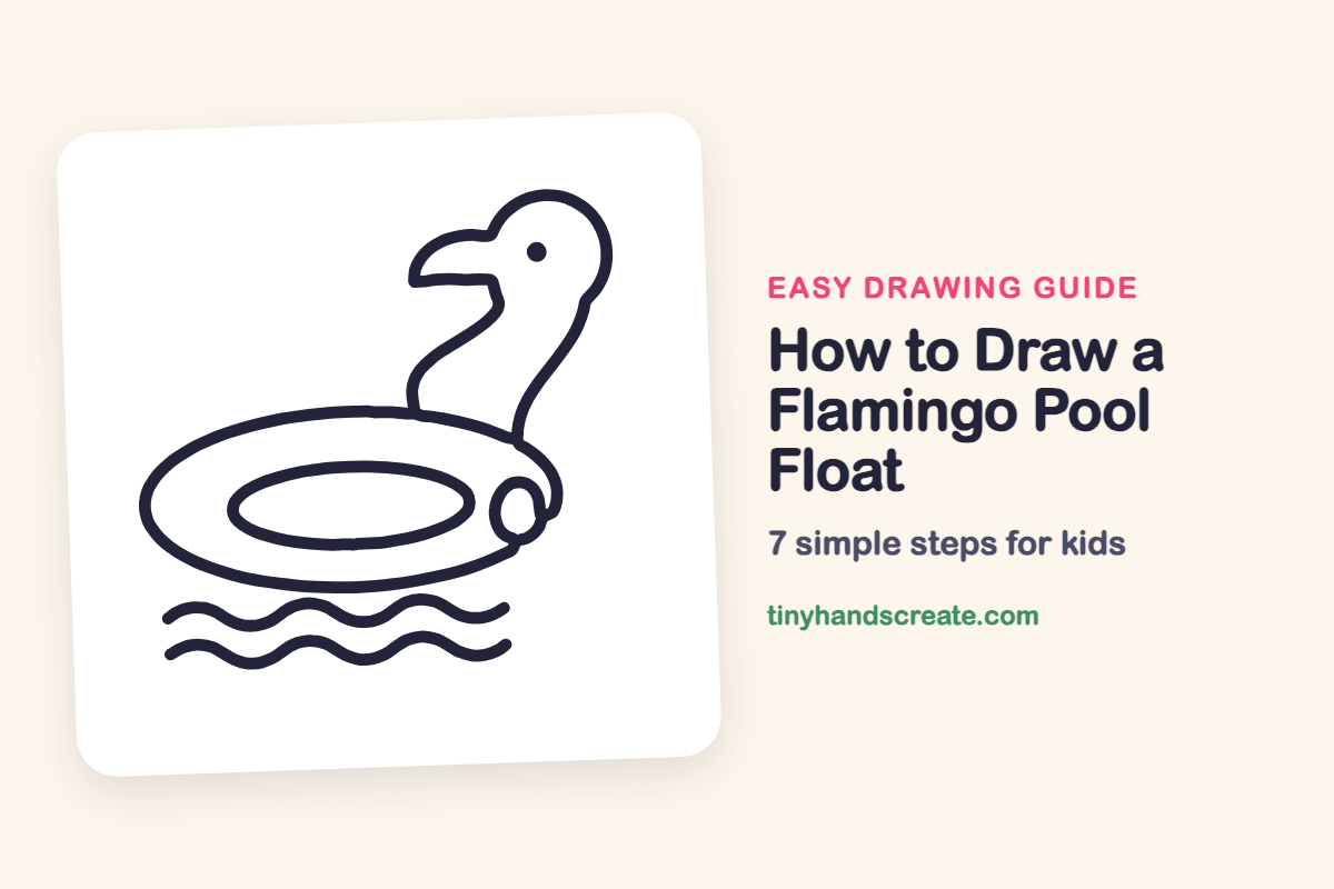 How to Draw a Flamingo Pool Float: easy drawing guide for kids