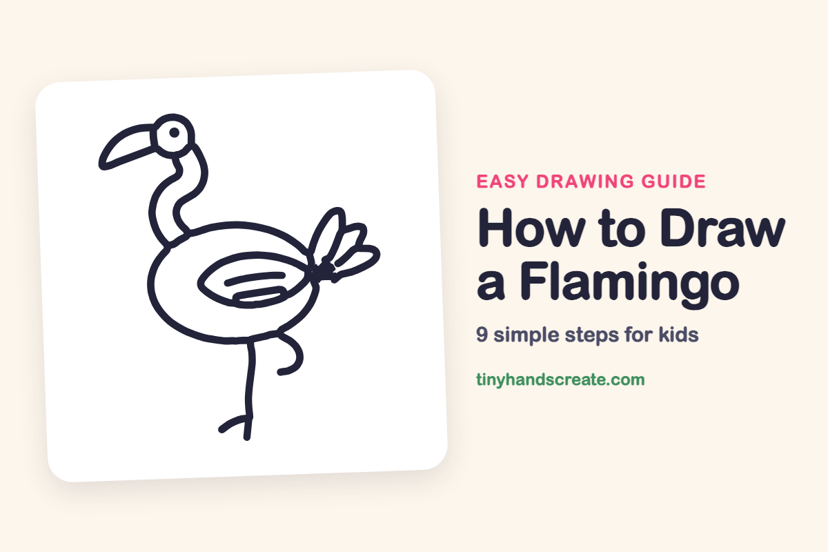How to Draw a Flamingo: easy drawing guide for kids