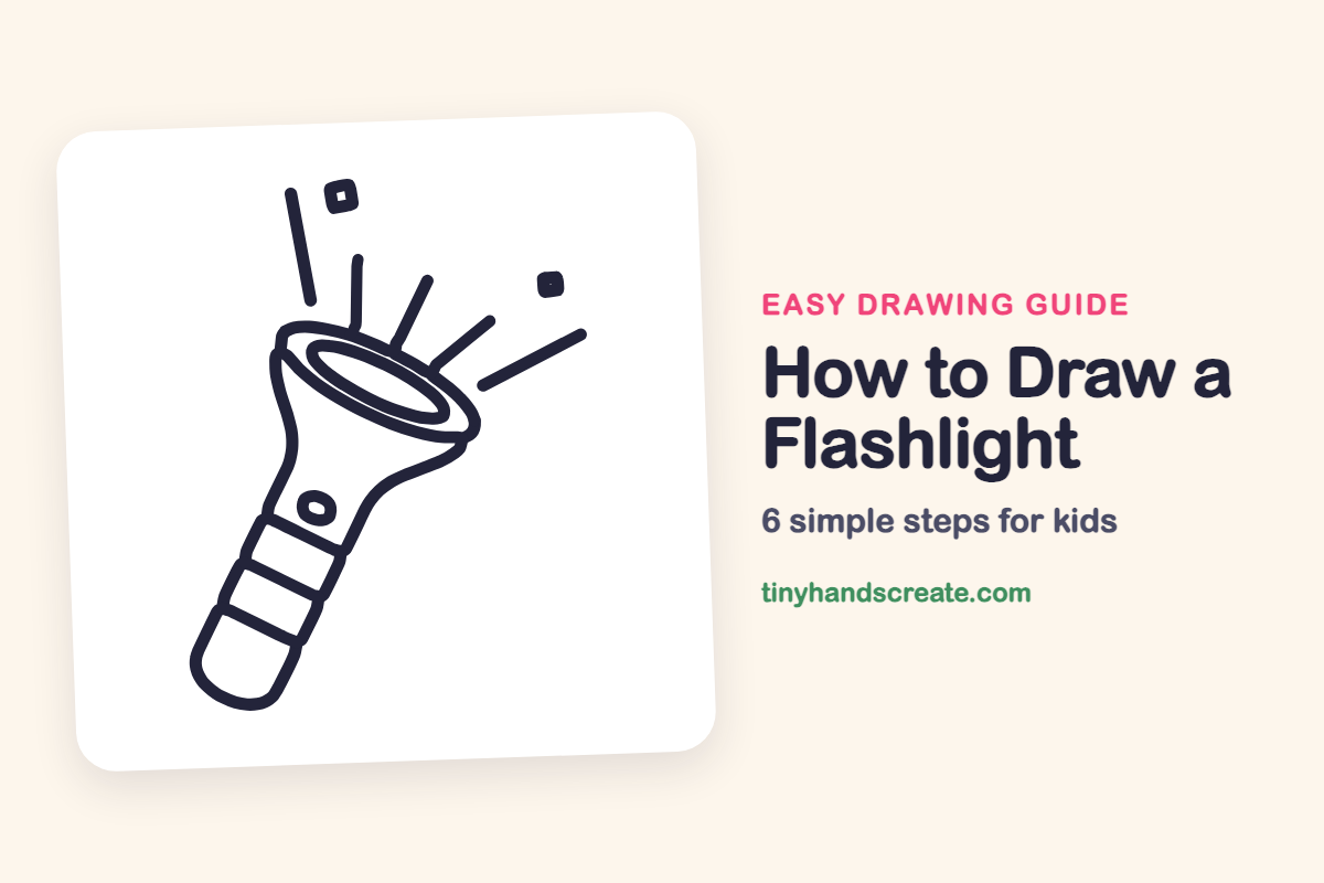 How to Draw a Flashlight: easy drawing guide for kids