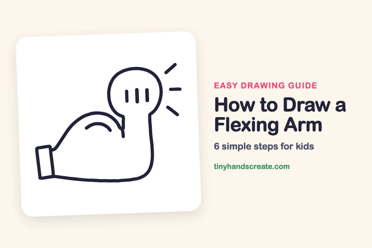 How to Draw a Flexing Arm: easy drawing guide for kids