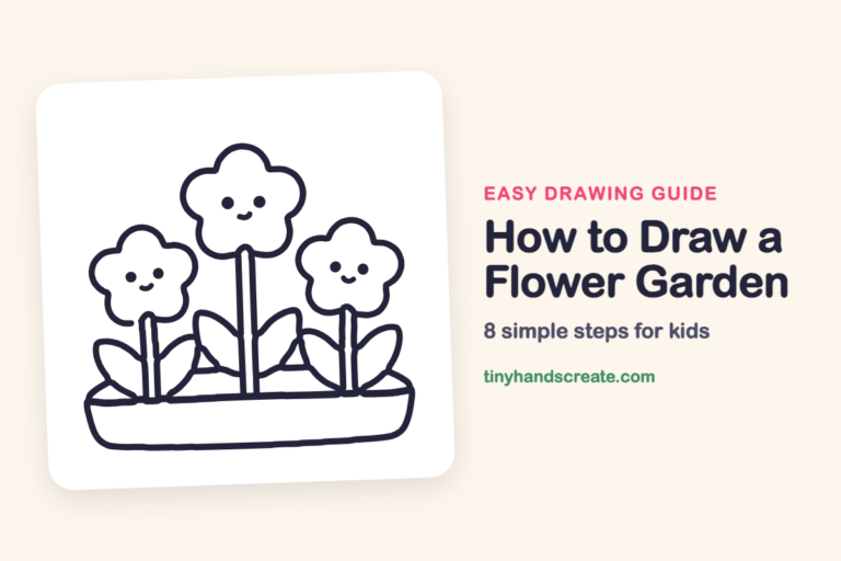 How to Draw a Flower Garden: easy drawing guide for kids