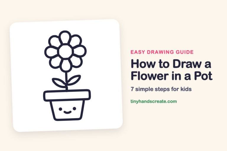 How to Draw a Flower in a Pot: easy drawing guide for kids