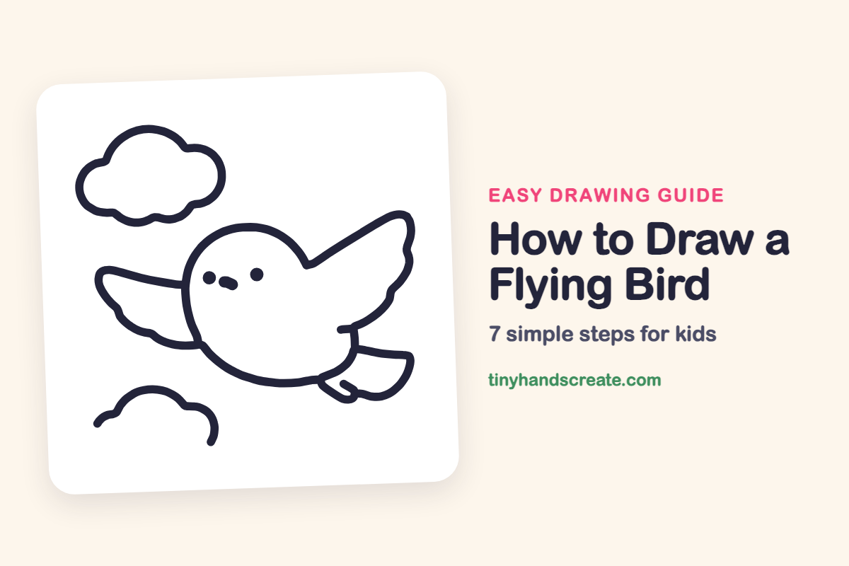 How to Draw a Flying Bird: easy drawing guide for kids