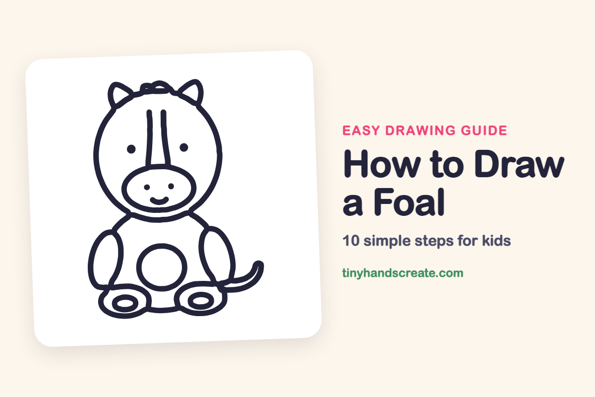 How to Draw a Foal: easy drawing guide for kids