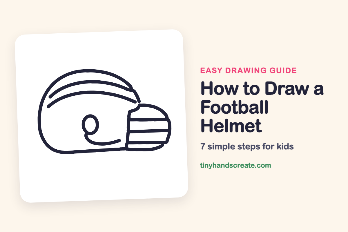 How to Draw a Football Helmet: easy drawing guide for kids