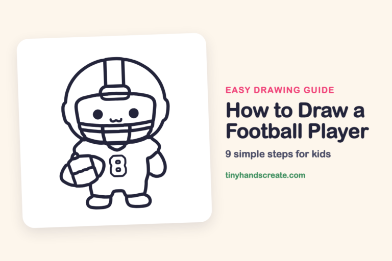 How to Draw a Football Player: easy drawing guide for kids