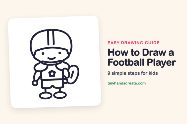 How to Draw a Football Player: easy drawing guide for kids
