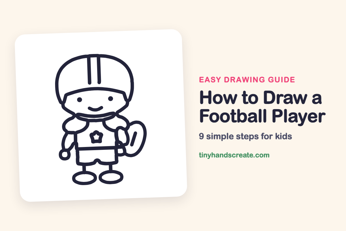 How to Draw a Football Player: easy drawing guide for kids