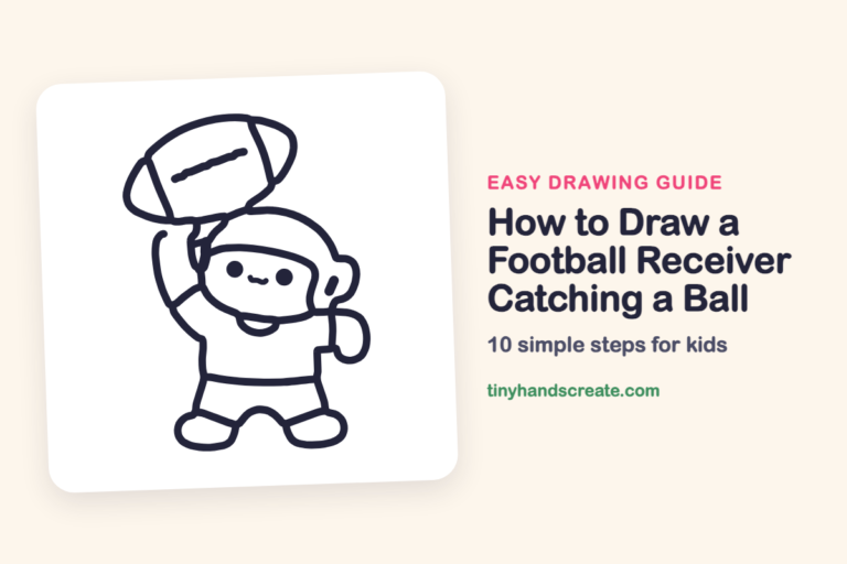 How to Draw a Football Receiver Catching a Ball: easy drawing guide for kids