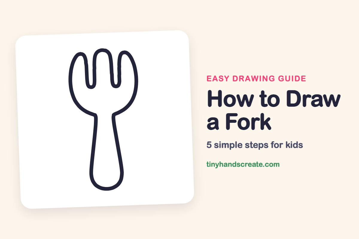 How to Draw a Fork: easy drawing guide for kids