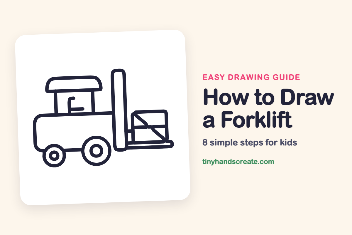 How to Draw a Forklift: easy drawing guide for kids
