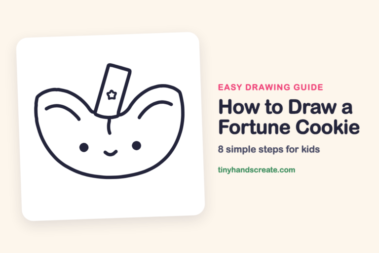 How to Draw a Fortune Cookie: easy drawing guide for kids