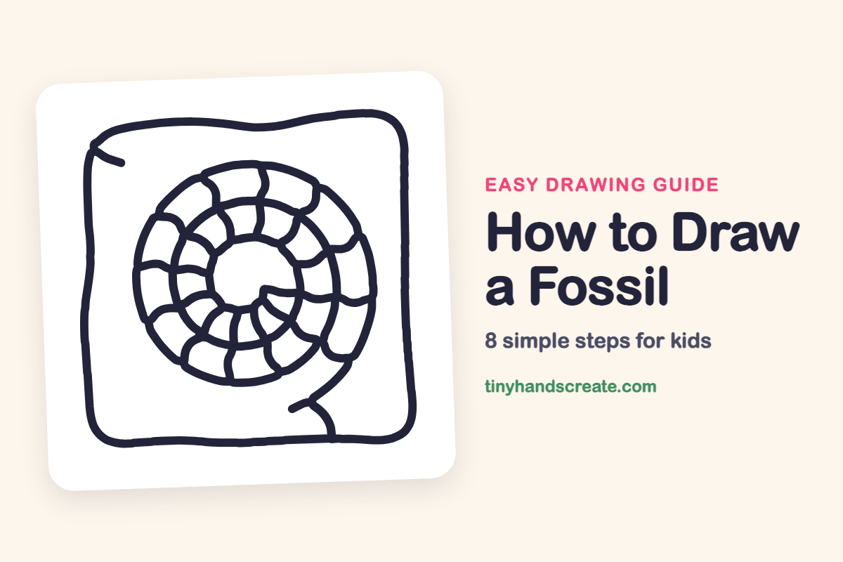 How to Draw a Fossil: easy drawing guide for kids