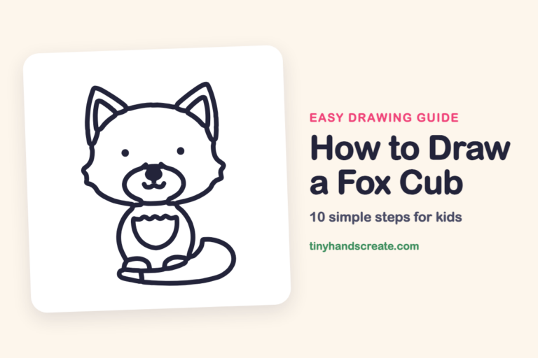 How to Draw a Fox Cub: easy drawing guide for kids