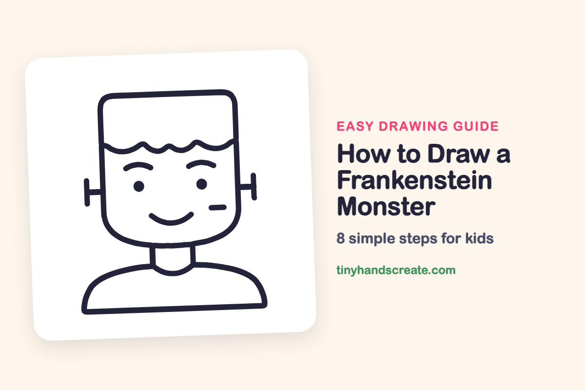 How to Draw a Frankenstein Monster: easy drawing guide for kids
