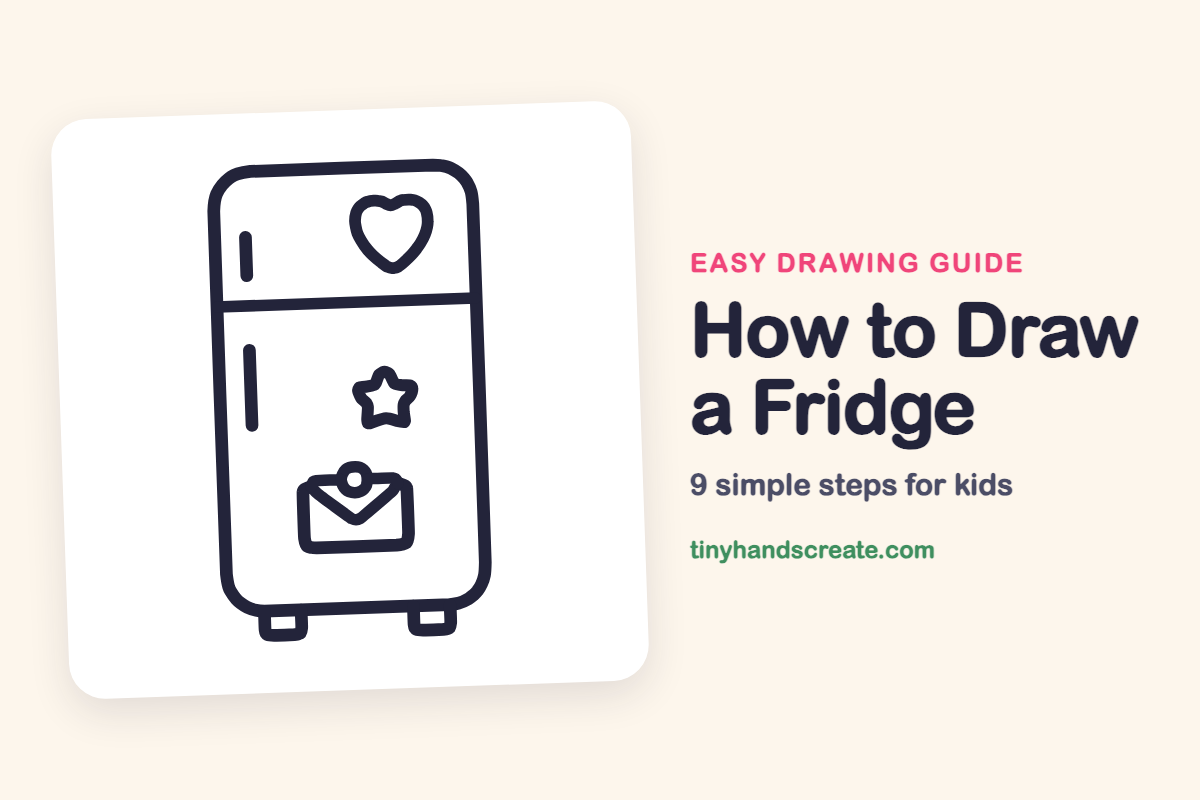 How to Draw a Fridge: easy drawing guide for kids