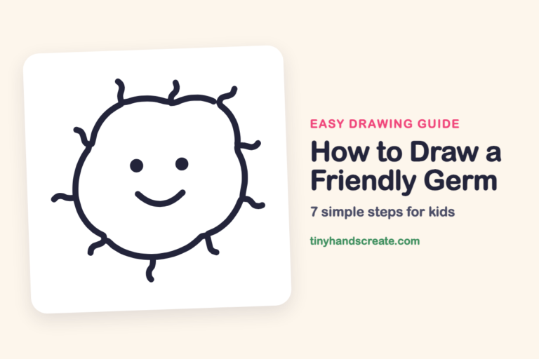 How to Draw a Friendly Germ: easy drawing guide for kids
