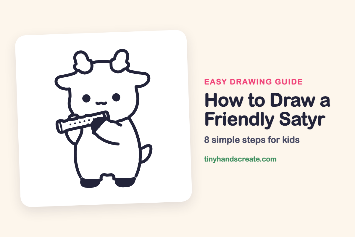 How to Draw a Friendly Satyr: easy drawing guide for kids